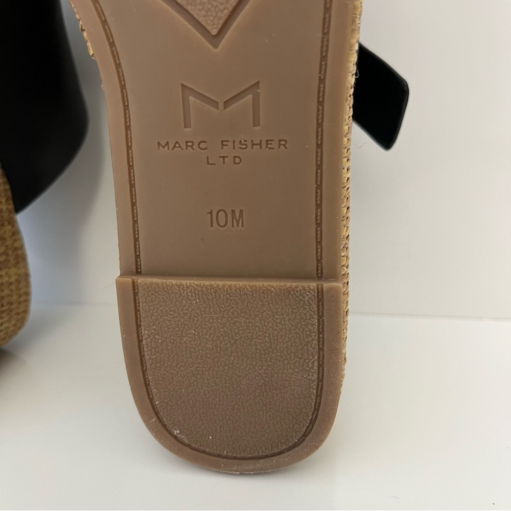 MARC FISHER Palery Platform Raffia Slide Sandal in Black NEW - Picture 11 of 13